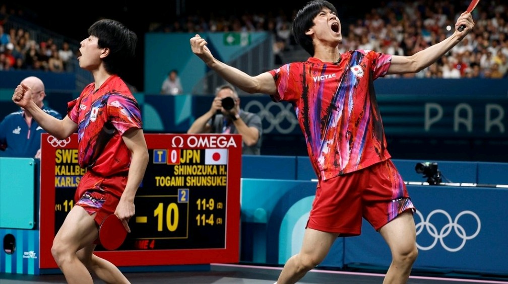 法国乒乓球队逆转瑞典乒乓球队，张本智和关键制胜的简单介绍